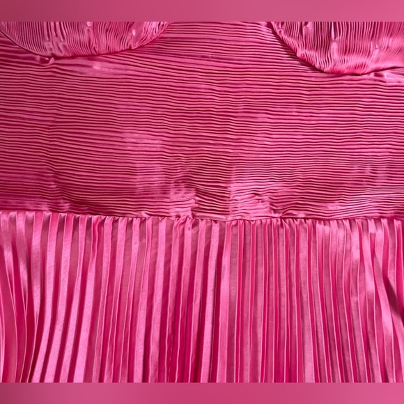 AMUR NWT Kin Pink Strapless Pleated Midi Valentine’s Prom Dress Size 12 - Picture 16 of 16